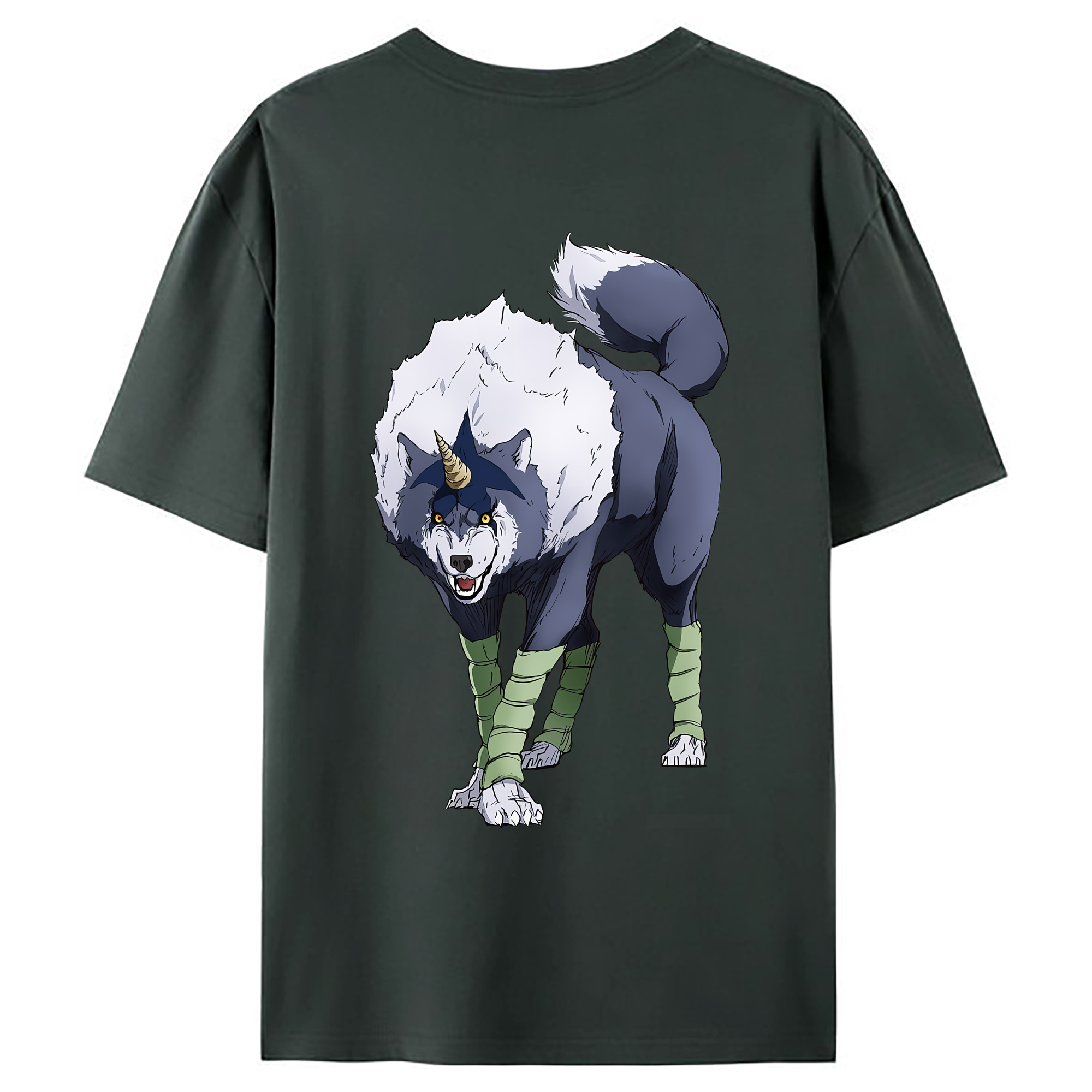 （画像用） 転スラ Regarding Reincarnated to Slime 綿100％ メンズ半袖Tシャツ（バックプリント） 通気性